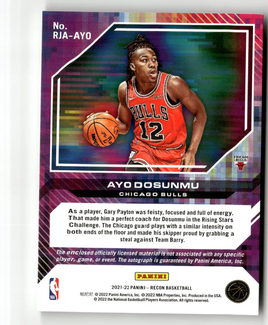 2021-22 Panini Recon #RJA-AYO Ayo Dosunmu Rookie Jersey Autographs #/99