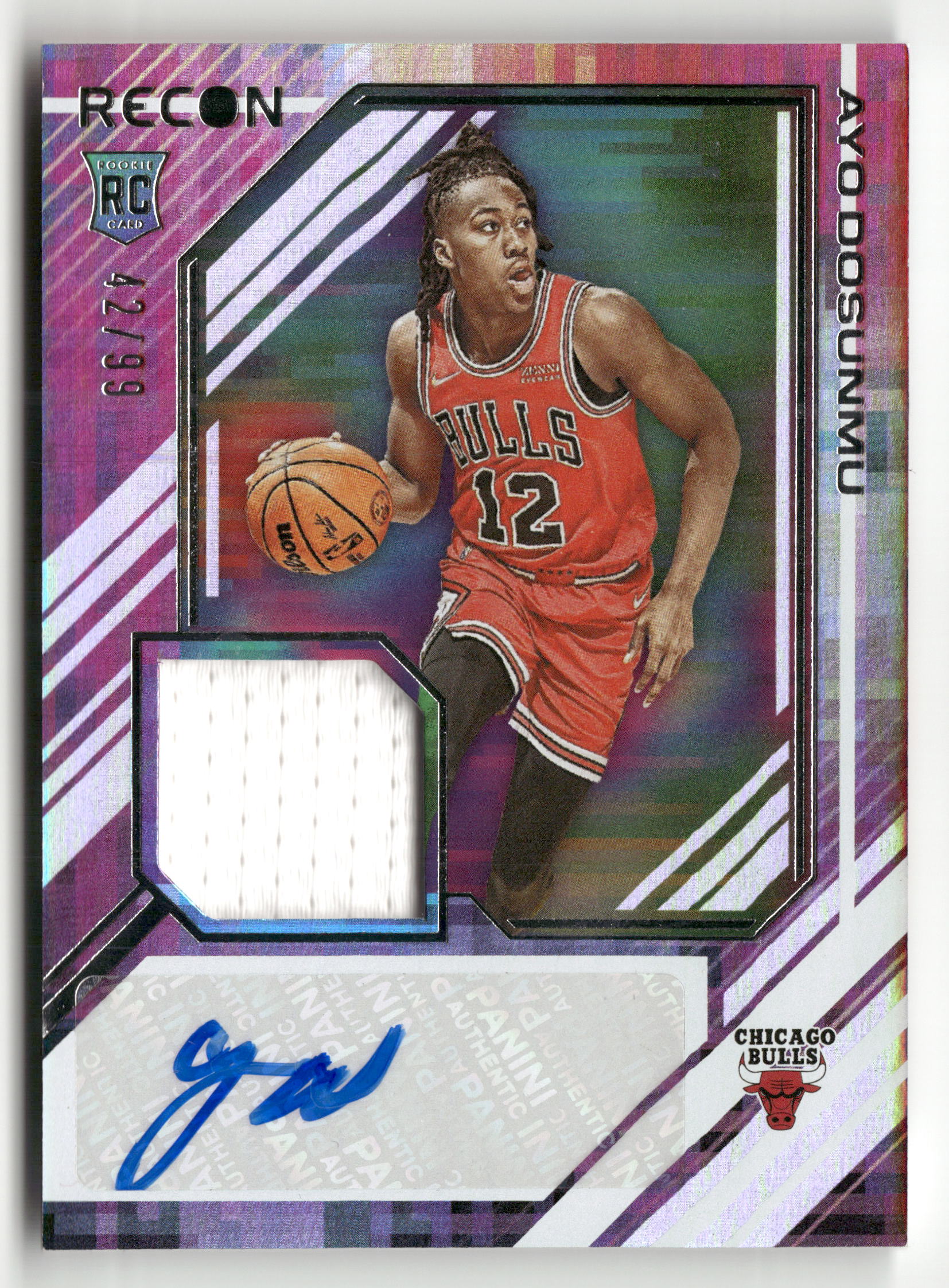 2021-22 Panini Recon #RJA-AYO Ayo Dosunmu Rookie Jersey Autographs #/99