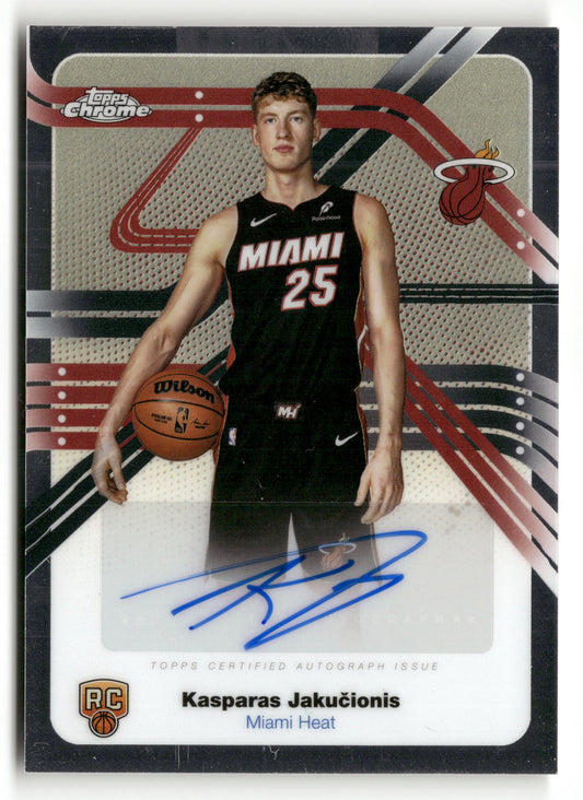 2025-26 Topps Chrome #NS-KJ Kasparas Jakučionis Next Stop Signatures