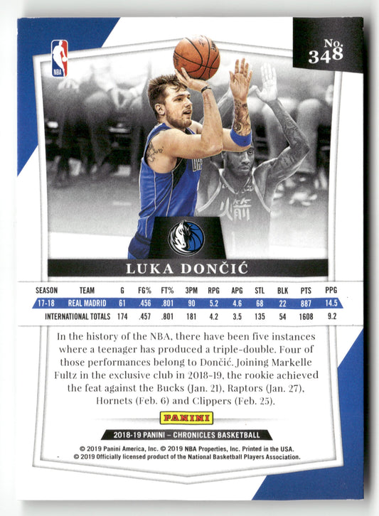 2018-19 Panini Chronicles #348 Luka Doncic #/249
