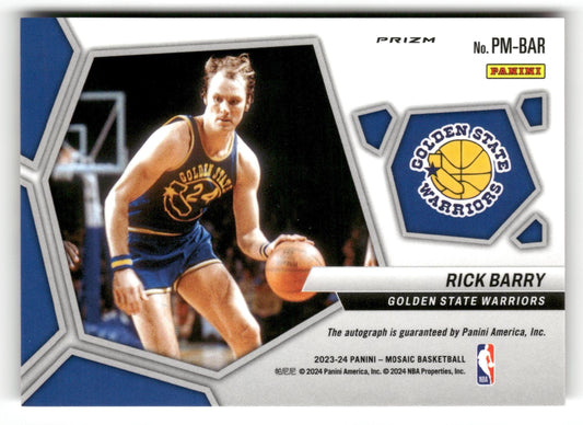 2023-24 Panini Mosaic #PM-BAR Rick Barry Pictographs Mosaic