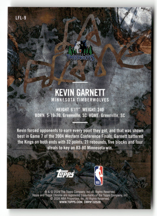 2025-26 Topps Chrome Cactus Jack #LFL-9 Kevin Garnett La Flame Legends