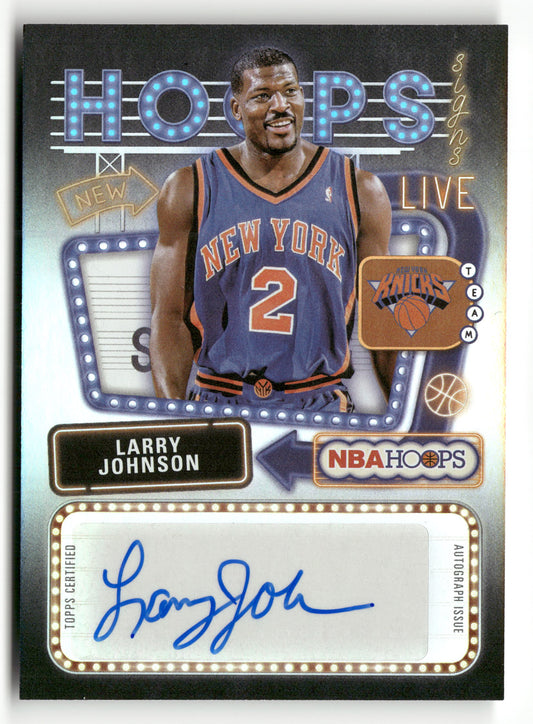 2025/26 Topps Hoops Basketball HS-LJ Larry Johnson Hoops Signs Auto
