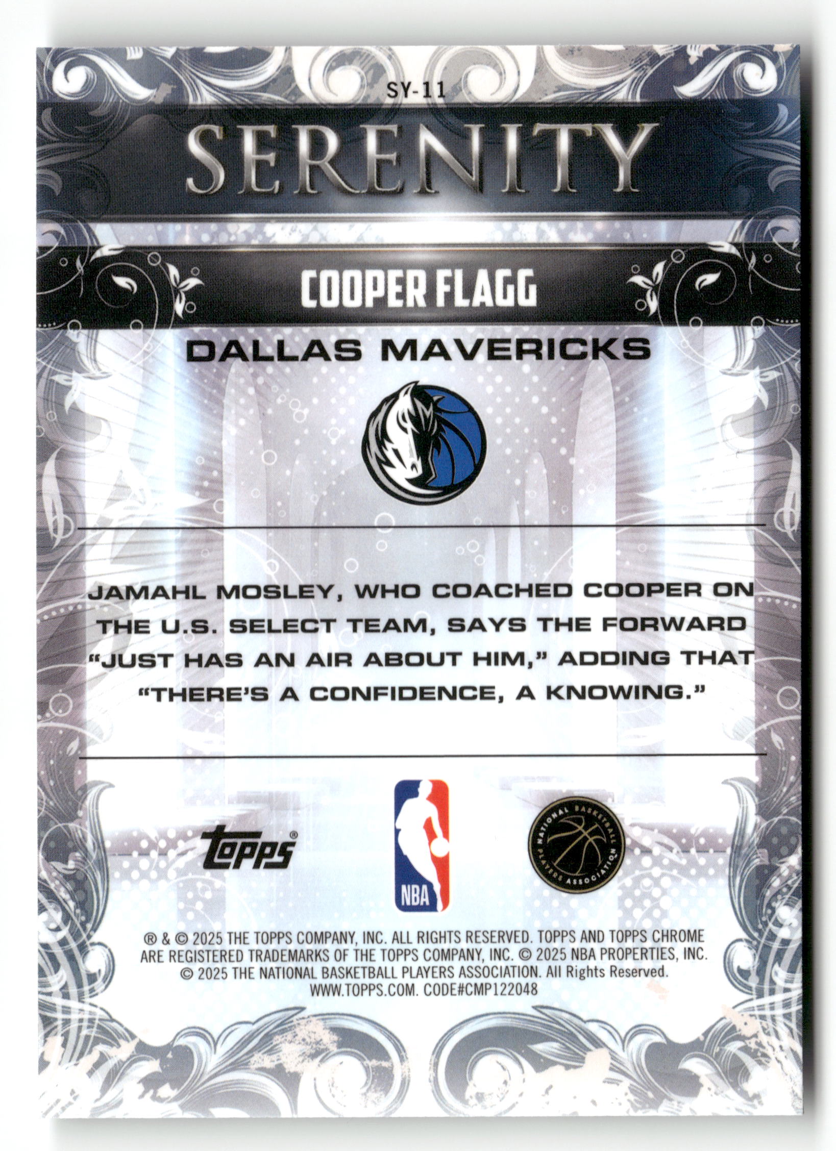 2025-26 Topps Chrome #SY-11 Cooper Flagg Serenity