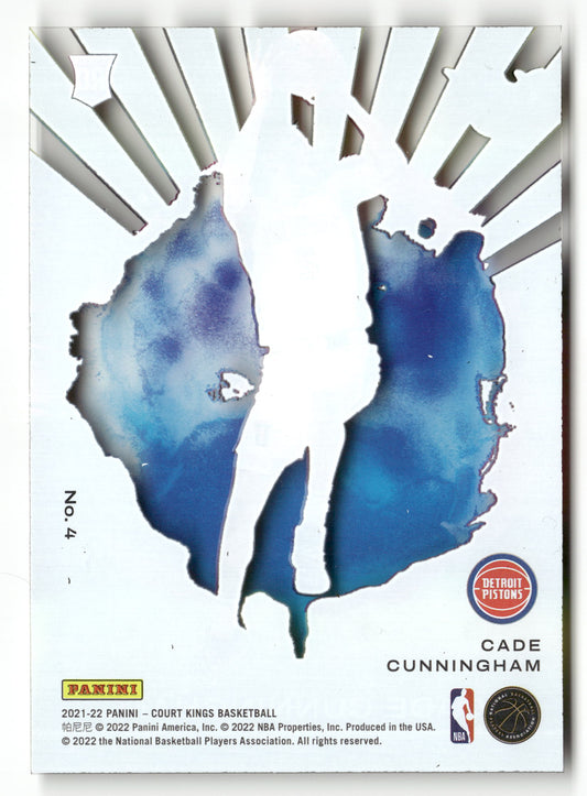 2021-22 Panini Court Kings #4 Cade Cunningham Acetate Rookies