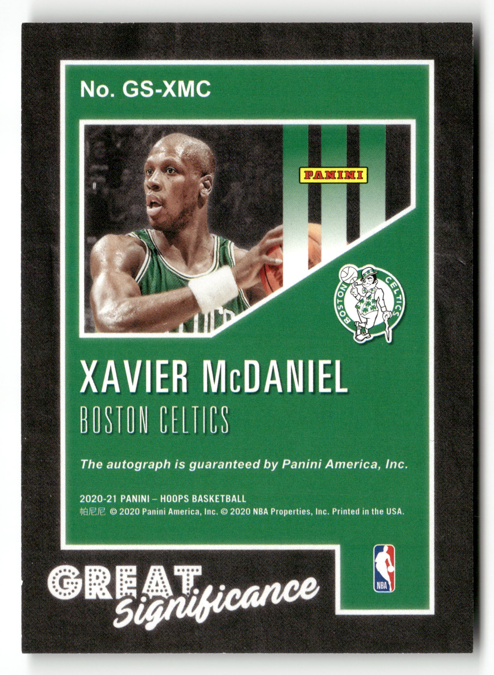 2020-21 Hoops #GS-XMC Xavier McDaniel Great SIGnificance