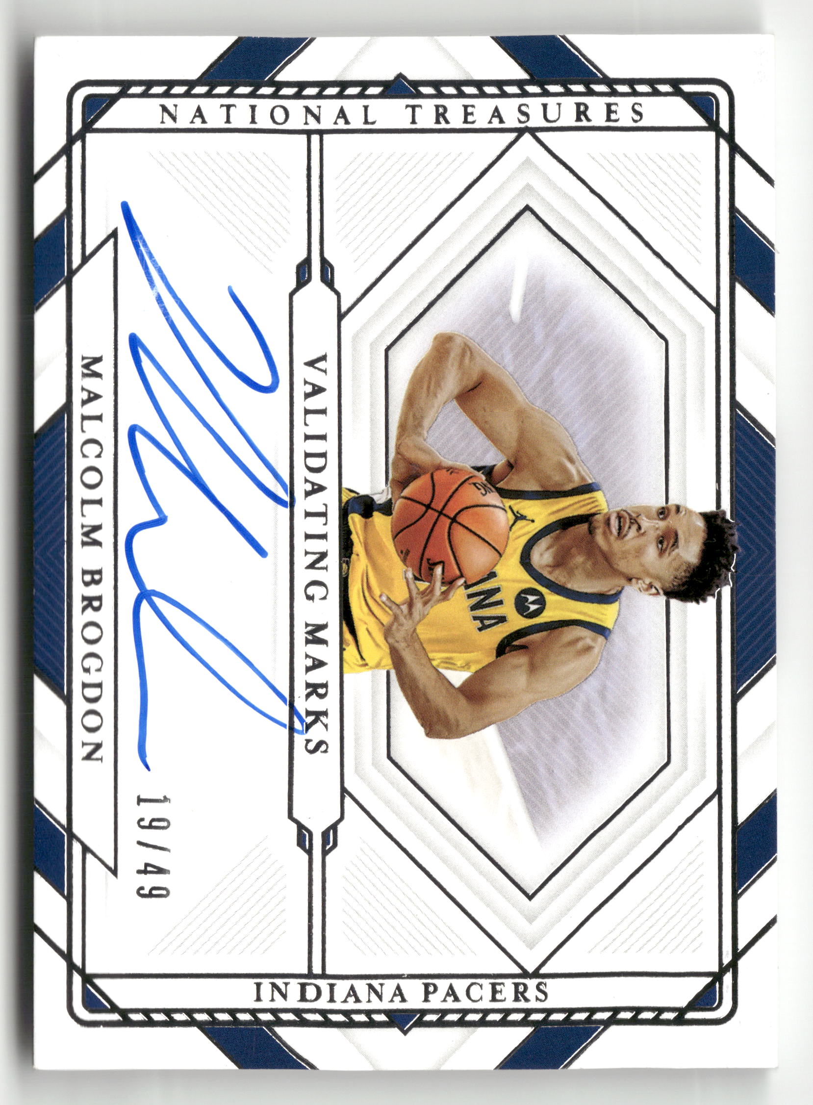 2021-22 Panini National Treasures VM-MBD Malcolm Brogdon Validating Marks #/49