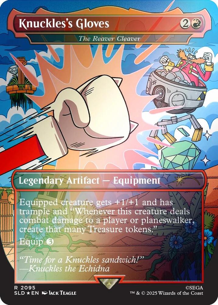 MTG Secret Lair Drop Series 2095 Knuckles's Gloves - The Reaver Cleaver (Rainbow Foil) R NM Foil