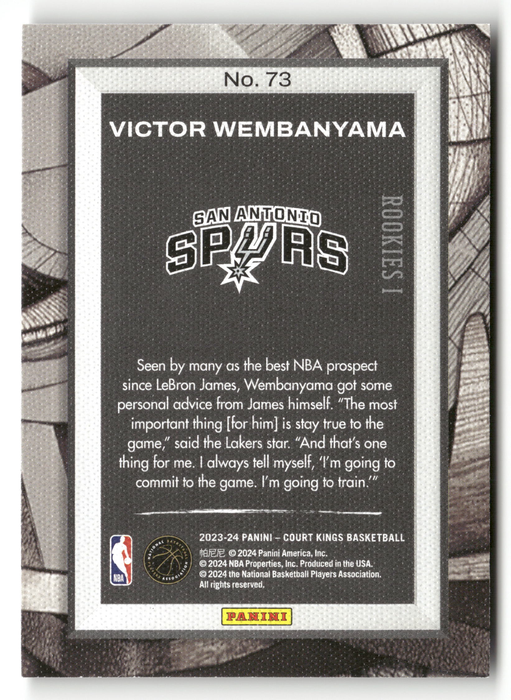 2023-24 Panini Court Kings #73 Victor Wembanyama