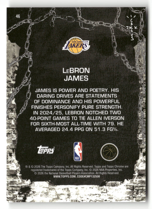 2025-26 Topps Chrome Cactus Jack #46 LeBron James