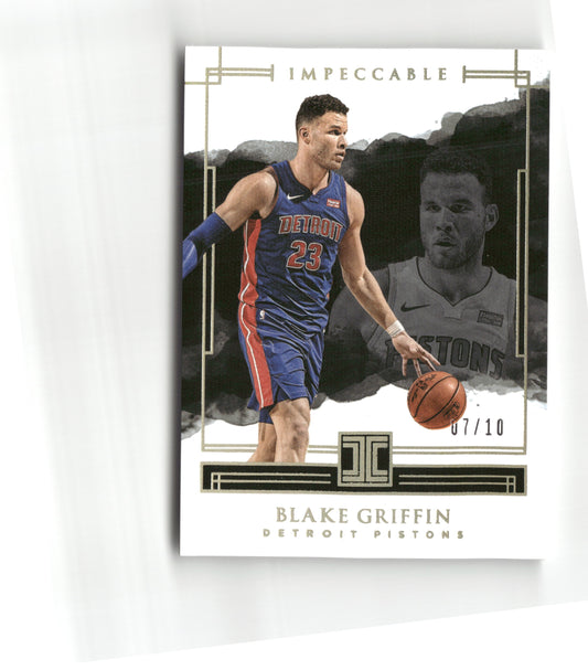 2017-18 Panini Impeccable #8 Blake Griffin Holo Gold #/10