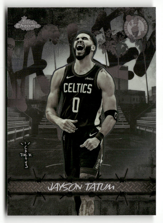 2025-26 Topps Chrome Cactus Jack #JU-11 Jayson Tatum Jacked Up