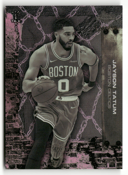 2025-26 Topps Chrome Cactus Jack #1 Jayson Tatum Pink Refractor #/250