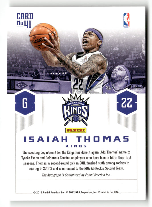 2012-13 Panini Prestige #41 Isaiah Thomas Prestigious Picks Signatures