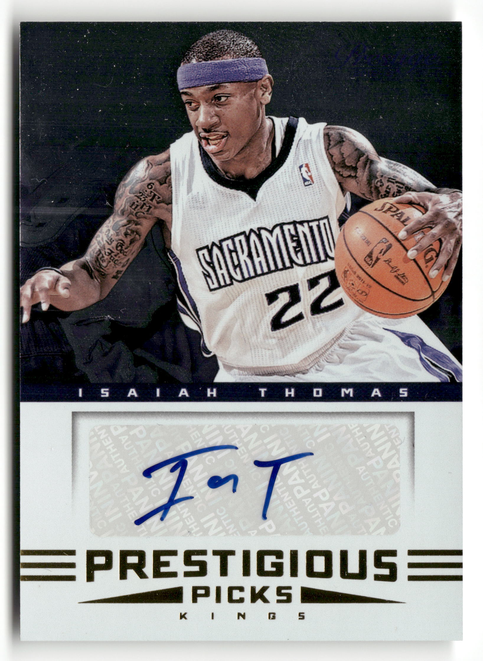 2012-13 Panini Prestige #41 Isaiah Thomas Prestigious Picks Signatures