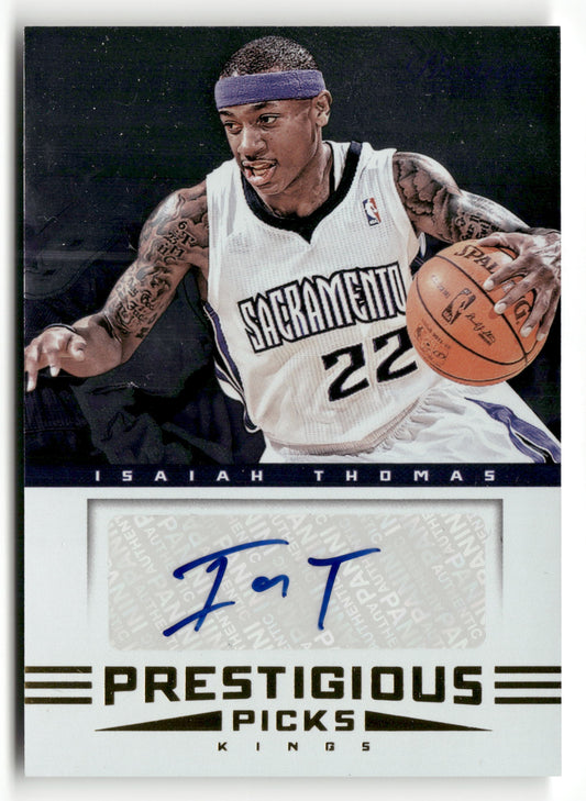2012-13 Panini Prestige #41 Isaiah Thomas Prestigious Picks Signatures