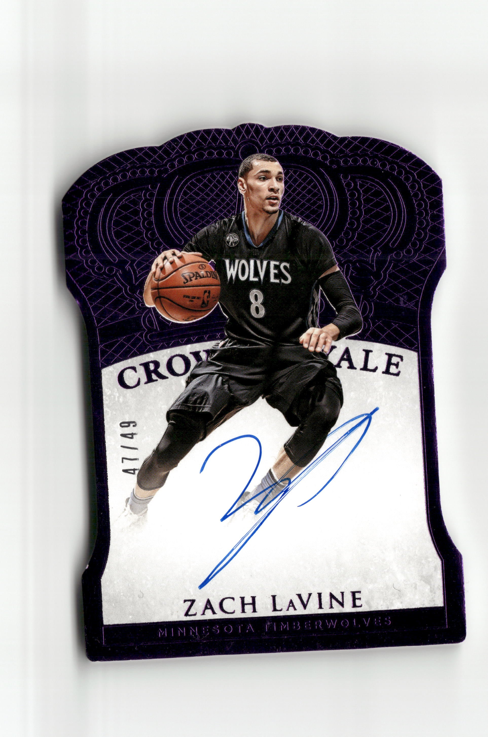 2015-16 Panini Preferred #176 Zach LaVine Crown Royale Autographs Purple #/49