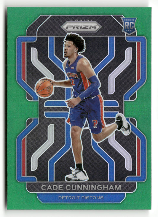 2021-22 Panini Prizm #282 Cade Cunningham Green Prizm