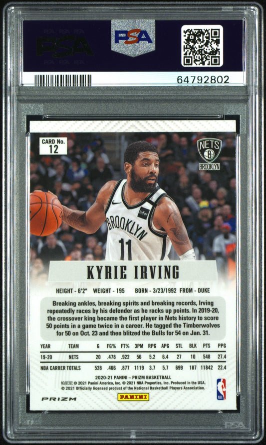 2020 Panini Prizm Flashback #12 Kyrie Irving Prizm Flshbck-F/B Prizm PSA 10