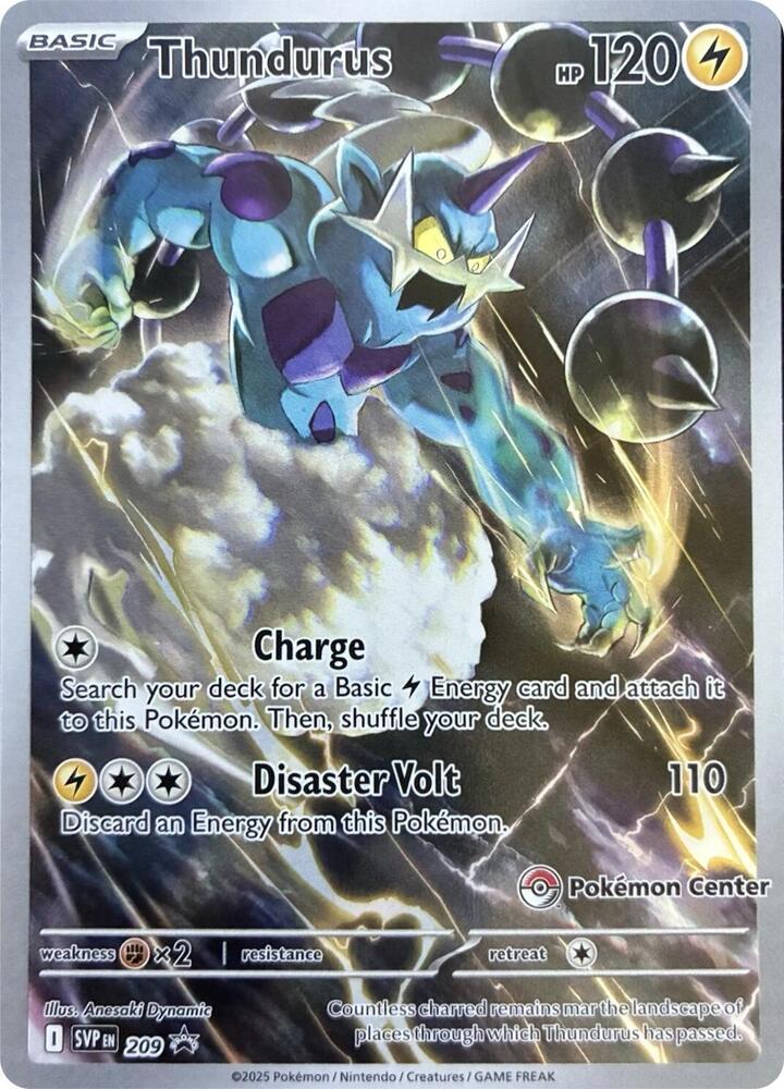 2023 Pokemon SV: Scarlet & Violet Promo Cards Thundurus - 209 Pokemon Center
