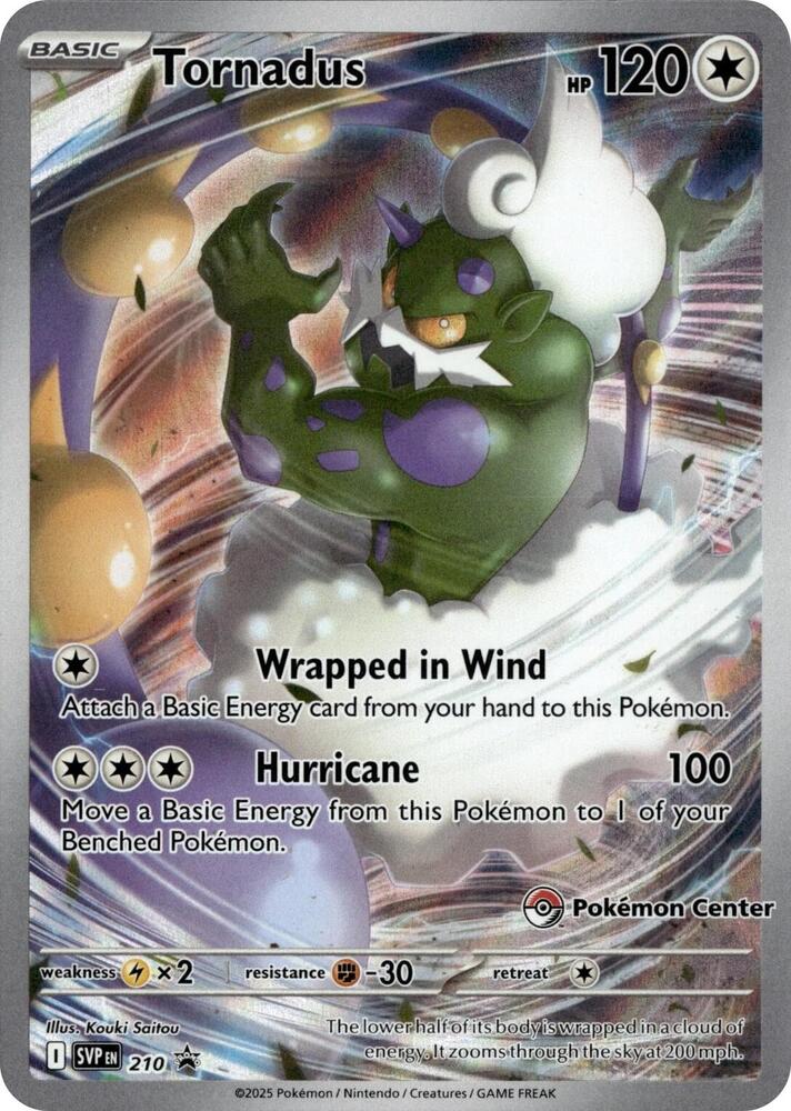 2023 Pokemon SV: Scarlet & Violet Promo Cards Tornadus - 210 Pokemon Center