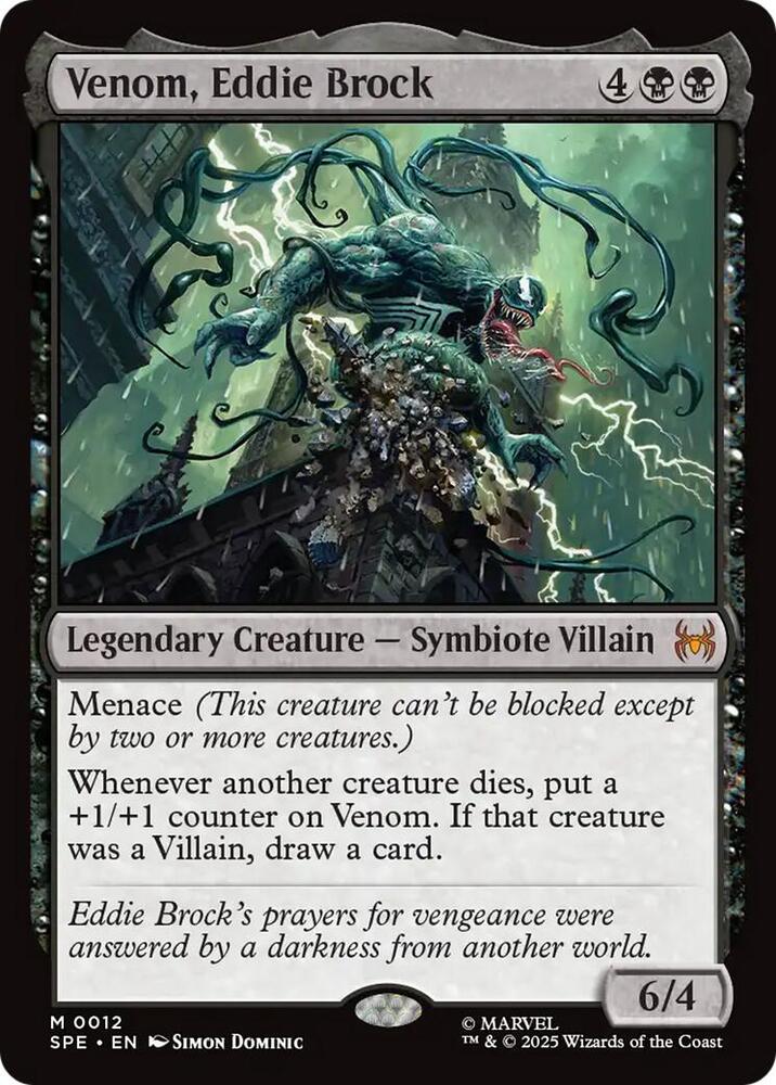 MTG Marvel's Spider-Man: Eternal-Legal 12 Venom, Eddie Brock M NM Foil
