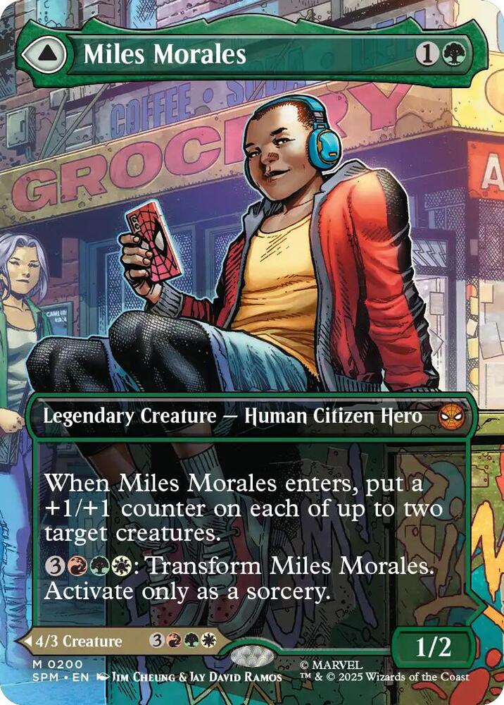 MTG Marvel's Spider-Man 200 Miles Morales () (Borderless) M NM Foil