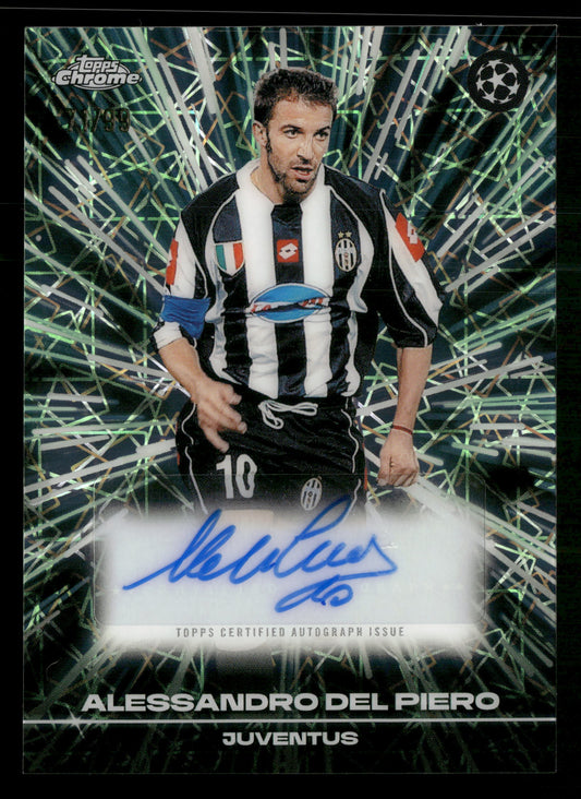 25/26 Topps Chrome UEFA #BLA-ADP Alessandro Del Piero Green Lazer Auto Lazer /99