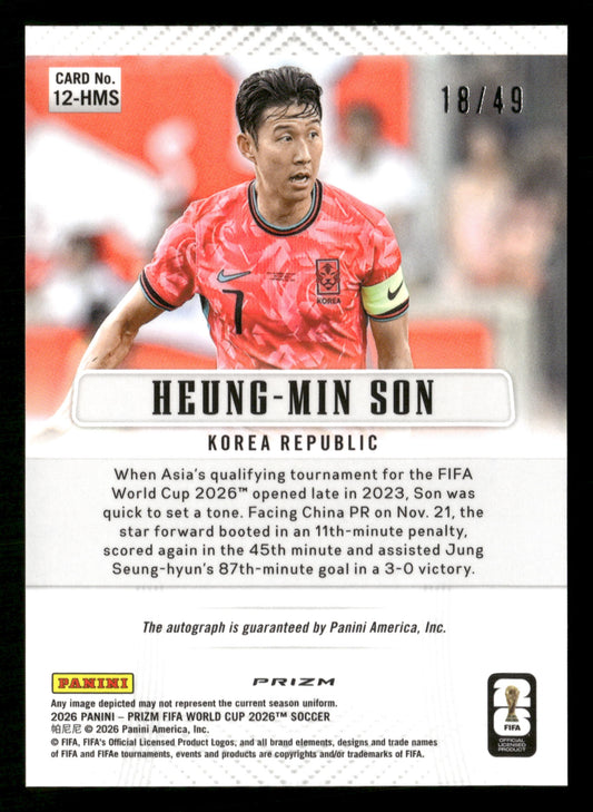 2026 Panini Prizm World Cup 12-HMS Heung-Min Son Flashback Auto Blue /49