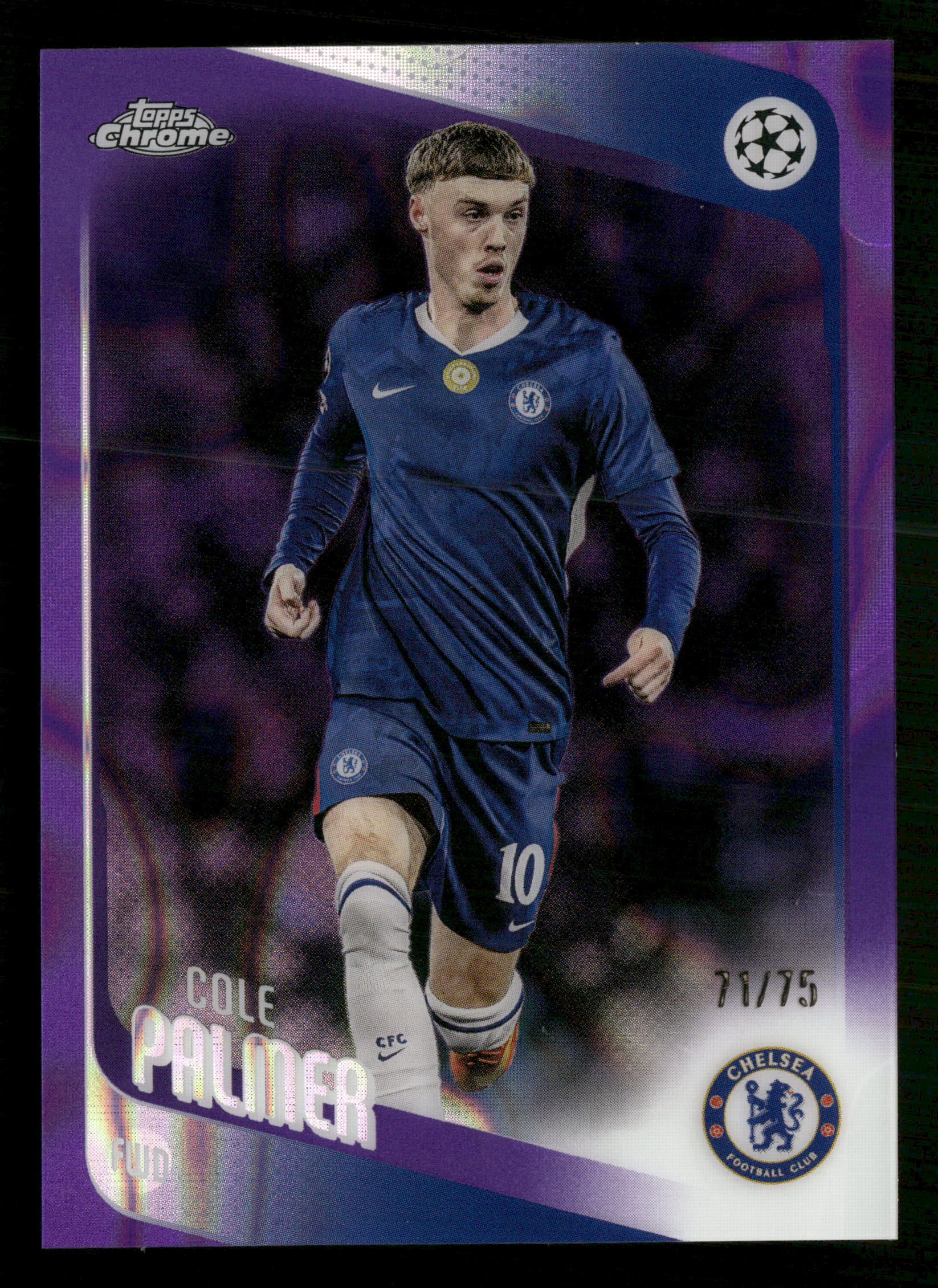 2025-26 Topps Chrome UEFA Club Competitions #118 Cole Palmer Purple Lava /75