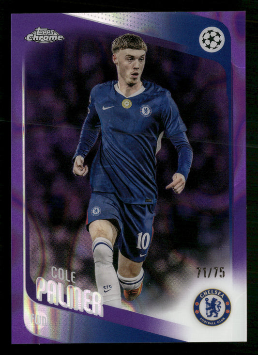 2025-26 Topps Chrome UEFA Club Competitions #118 Cole Palmer Purple Lava /75