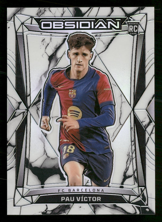 2024-25 Panini Obsidian #12 Pau Victor Electric Etch Marble Flood #/8