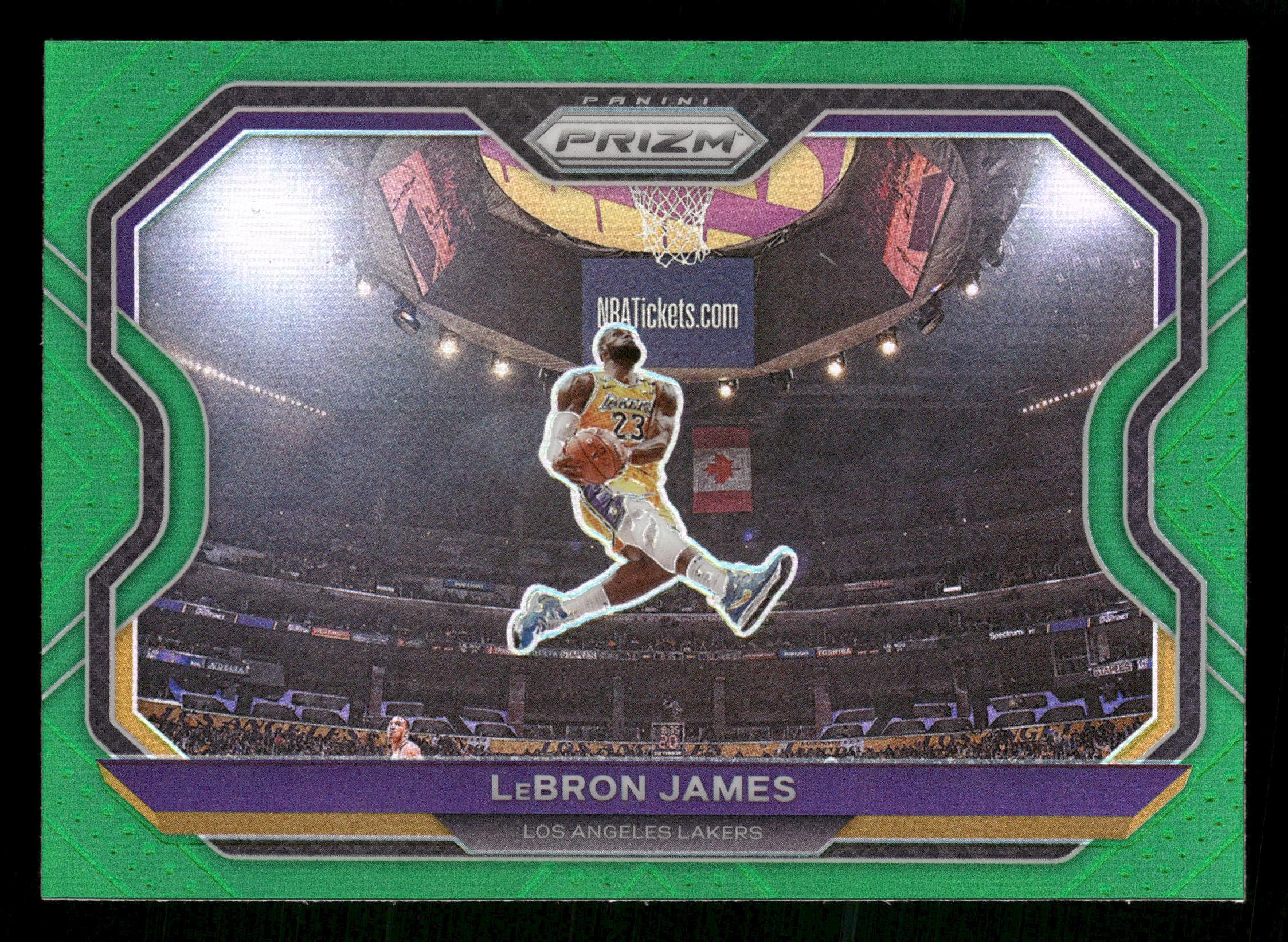 2020-21 Panini Prizm #1 LeBron James Green Prizms