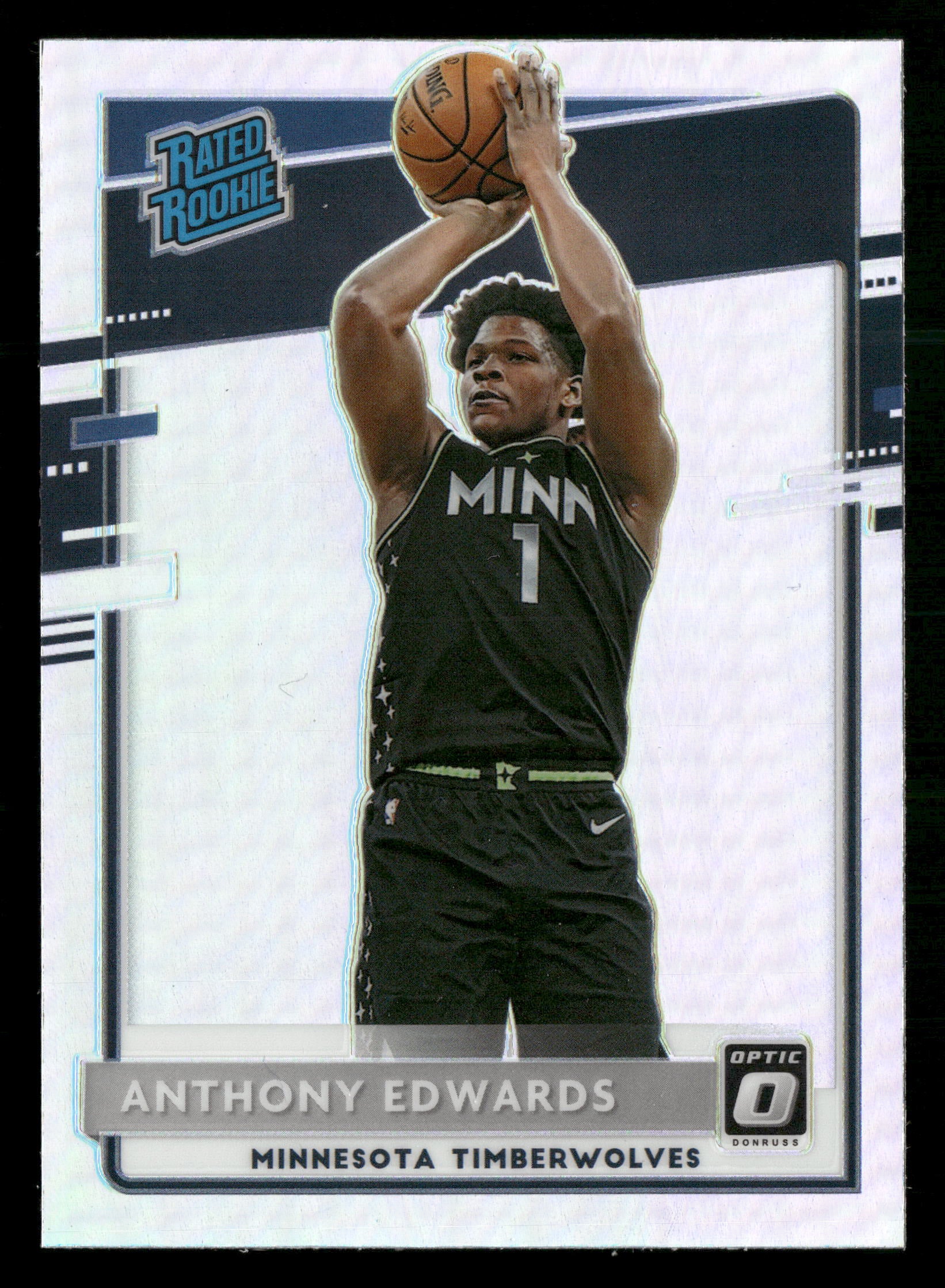 2020-21 Donruss Optic #151 Anthony Edwards Silver Prizm RC