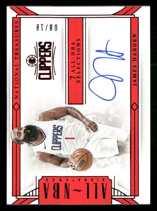 2023-24 Panini NT #ALL-JHD James Harden All-NBA Signatures International #/18