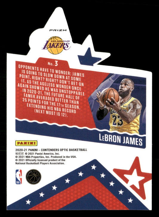 2020-21 Panini Contenders Optic #3 LeBron James Superstars