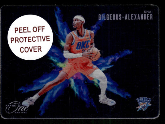 2024-25 Panini One and One #14 Shai Gilgeous-Alexander Black Color Blast