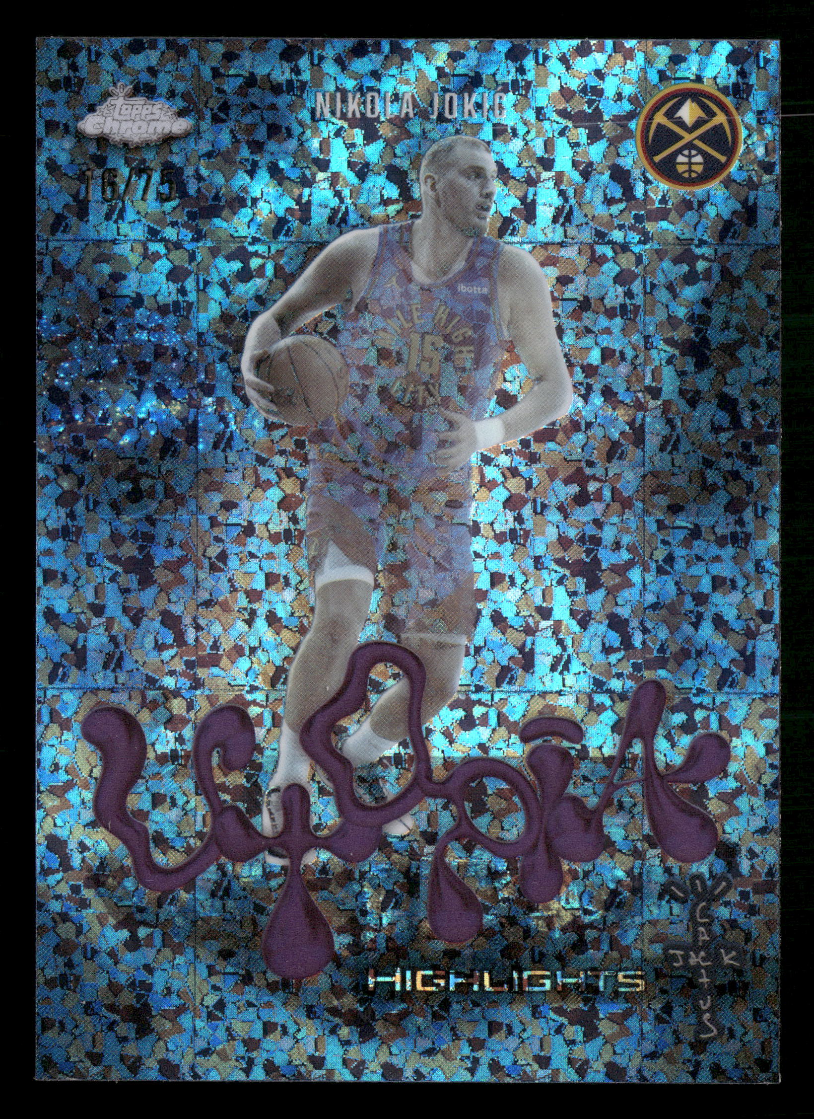 2025-26 Topps Chrome Cactus Jack #UH-7 Nikola Jokić Utopia Highlights /75