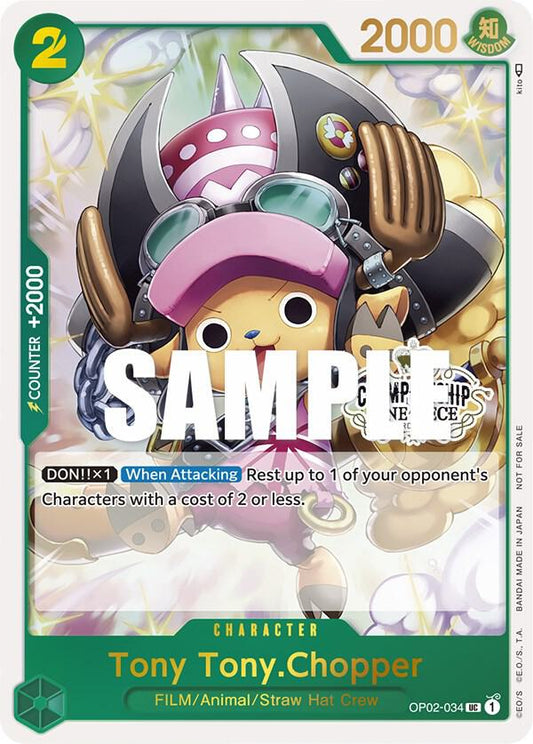 Tony Tony.Chopper (Store Championship Participation Pack) OP02-034 (One Piece Promotion Cards)  - Foil