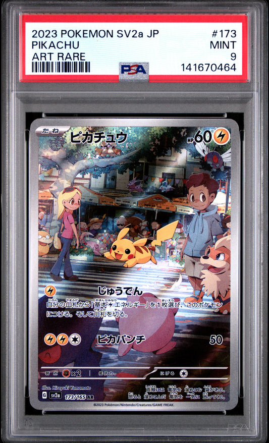 2023 Pokemon Japanese Sv2a-Pokemon Card 151 #173 Pikachu Art Rare PSA 9