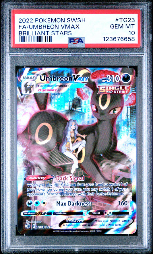 2022 Pokemon Brilliant Stars #TG23 Fa/Umbreon Vmax PSA 10