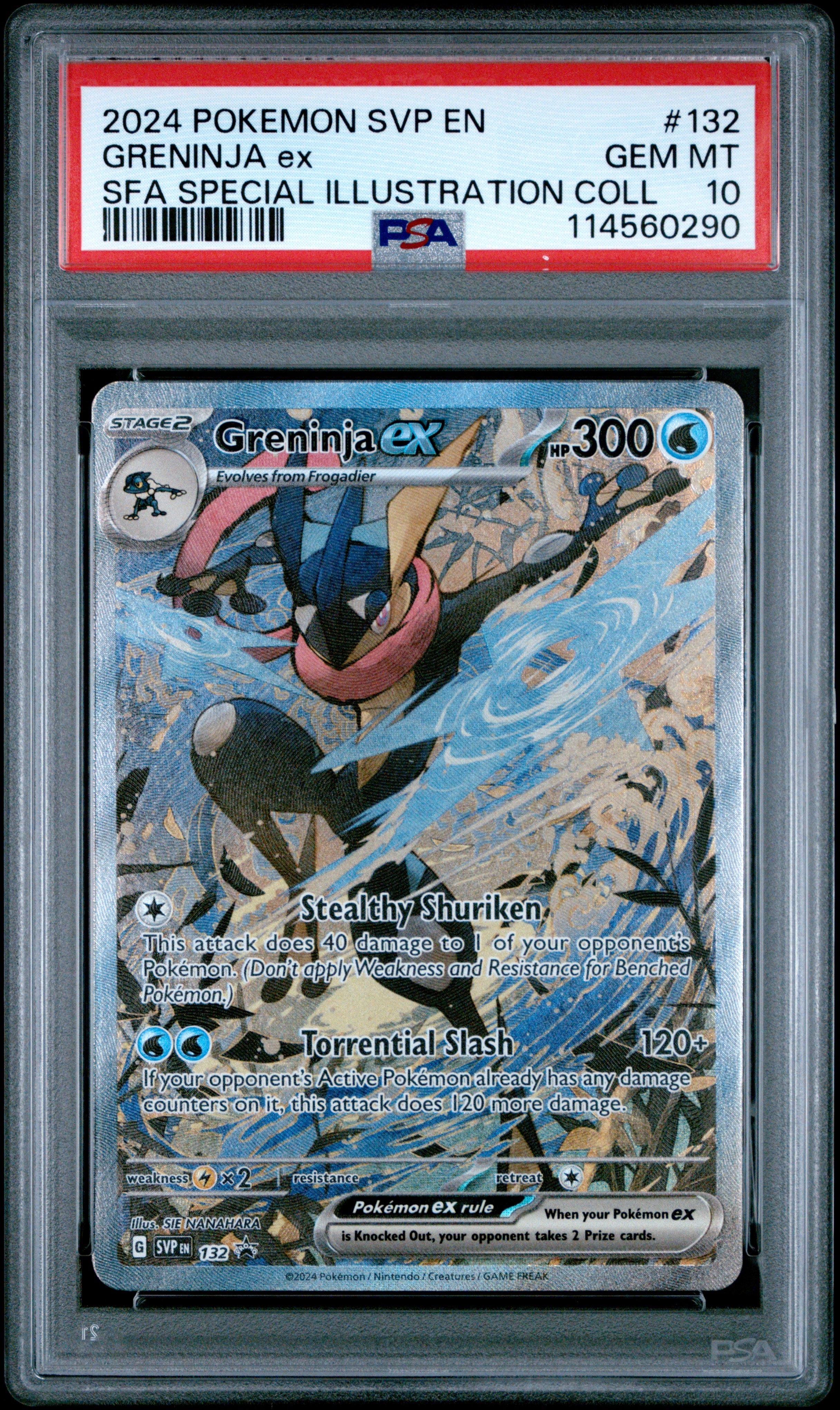 2024 Pokemon SvP Black Star Promo #132 Greninja Ex Sfa PSA 10