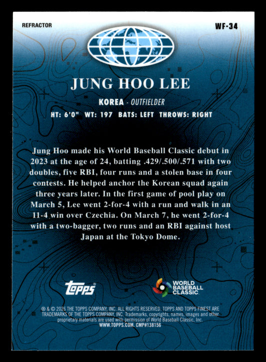 2026 Finest #WF-34 Jung Hoo Lee World's Finest Refractors