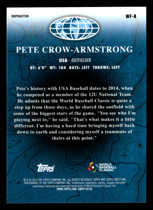 2026 Finest #WF-8 Pete Crow-Armstrong World's Finest Refractors