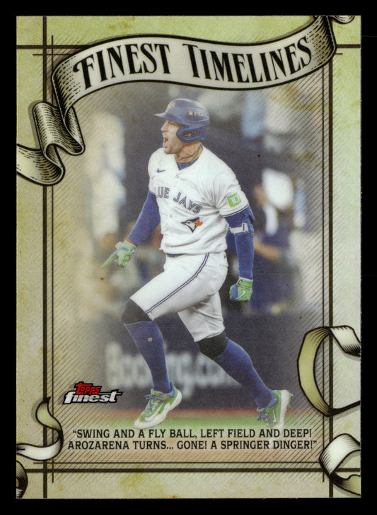 2026 Finest #FT-27 George Springer Finest Timelines Refractors
