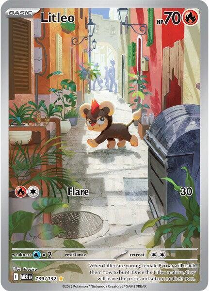 2025 Pokemon ME01: Mega Evolution Litleo - 139/132 Illustration Rare