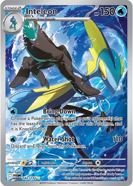 2025 Pokemon ME01: Mega Evolution Inteleon - 142/132 Illustration Rare