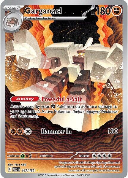 2025 Pokemon ME01: Mega Evolution Garganacl - 147/132 Illustration Rare