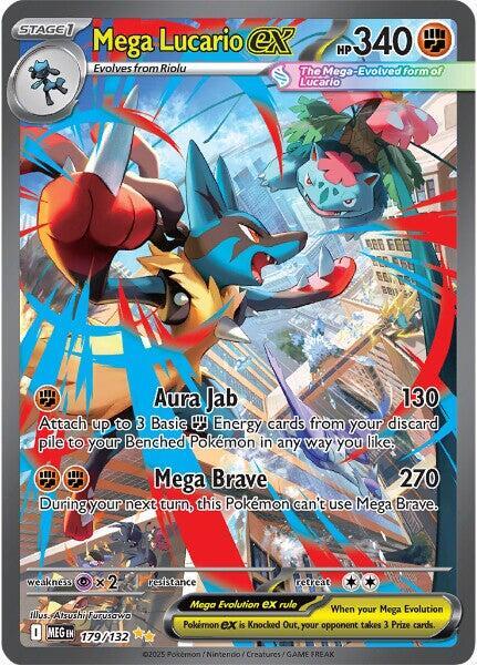 2025 Pokemon ME01: Mega Evolution Mega Lucario ex - 179/132 SIR