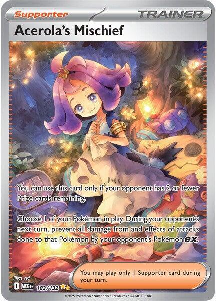2025 Pokemon ME01: Mega Evolution Acerola's Mischief - 183/132 SIR